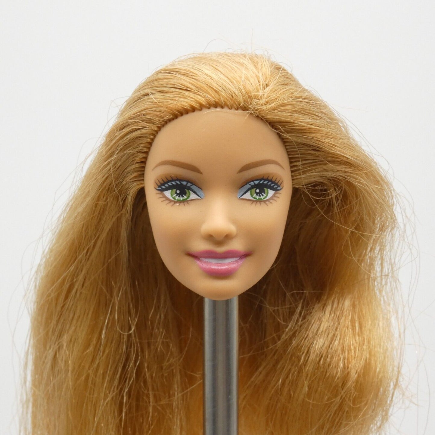 Barbie Doll Head Summer Face Medium Light Skin Red Hair Green Eyes Fashionistas