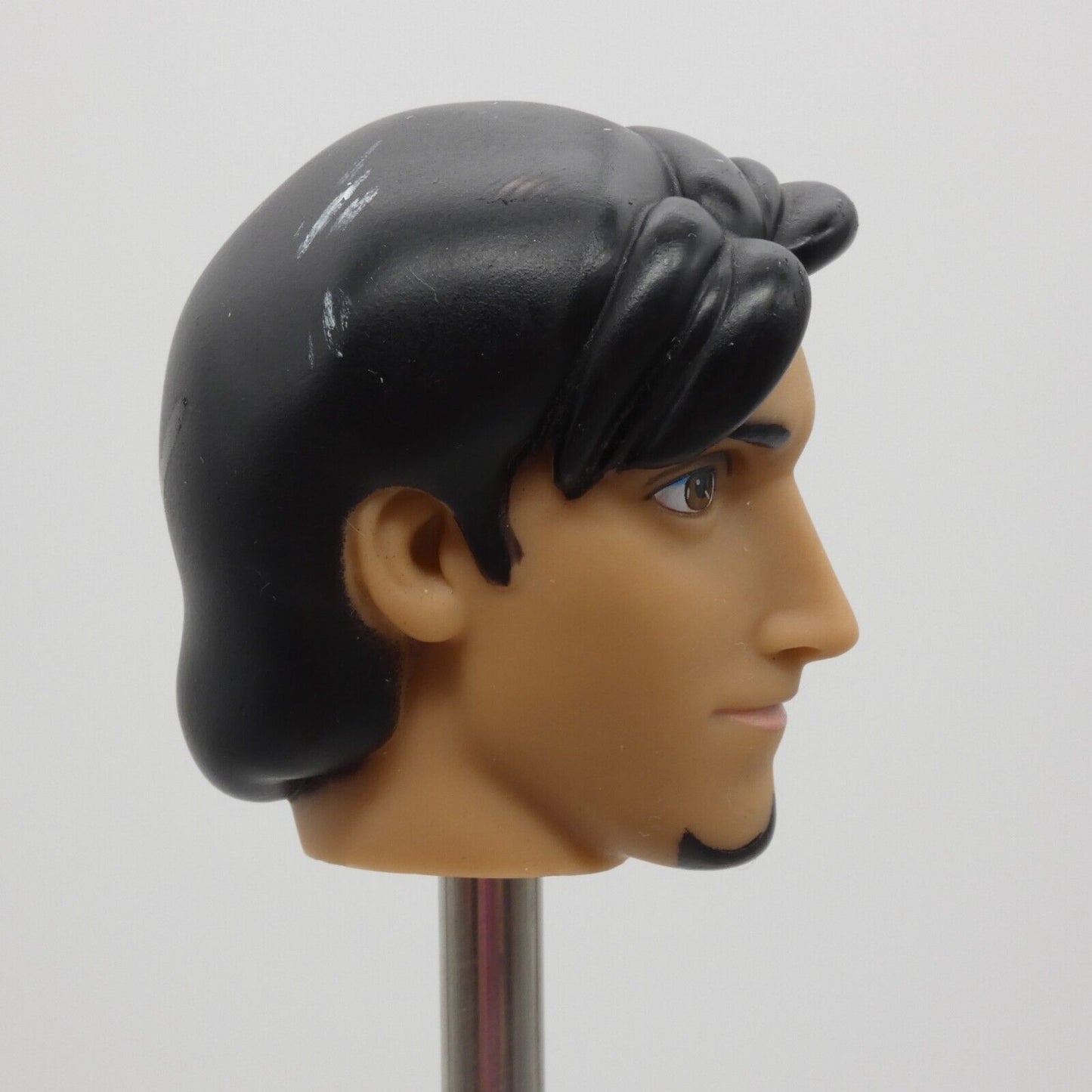 Disney Tangled Flynn Rider Eugene Doll Head Only Black Hair Smirk Goatee