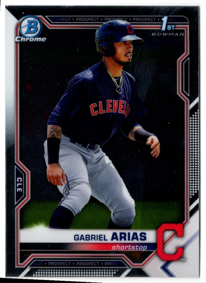 2021 Bowman Chrome Prospects Gabriel Arias Cleveland Indians #BCP-89 002