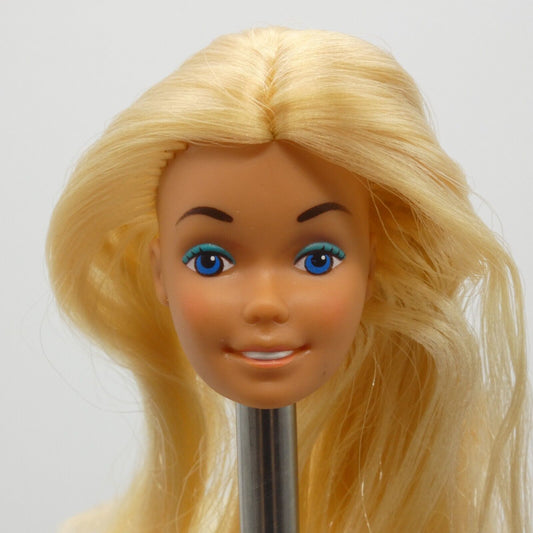 Barbie Malibu Doll Head Only SuperStar Tan Medium Light Skin Hong Kong A