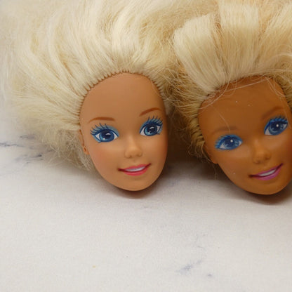 Barbie Doll Head Lot of 5 Heads SuperStar Long Blonde 80s 90s Mattel JY10