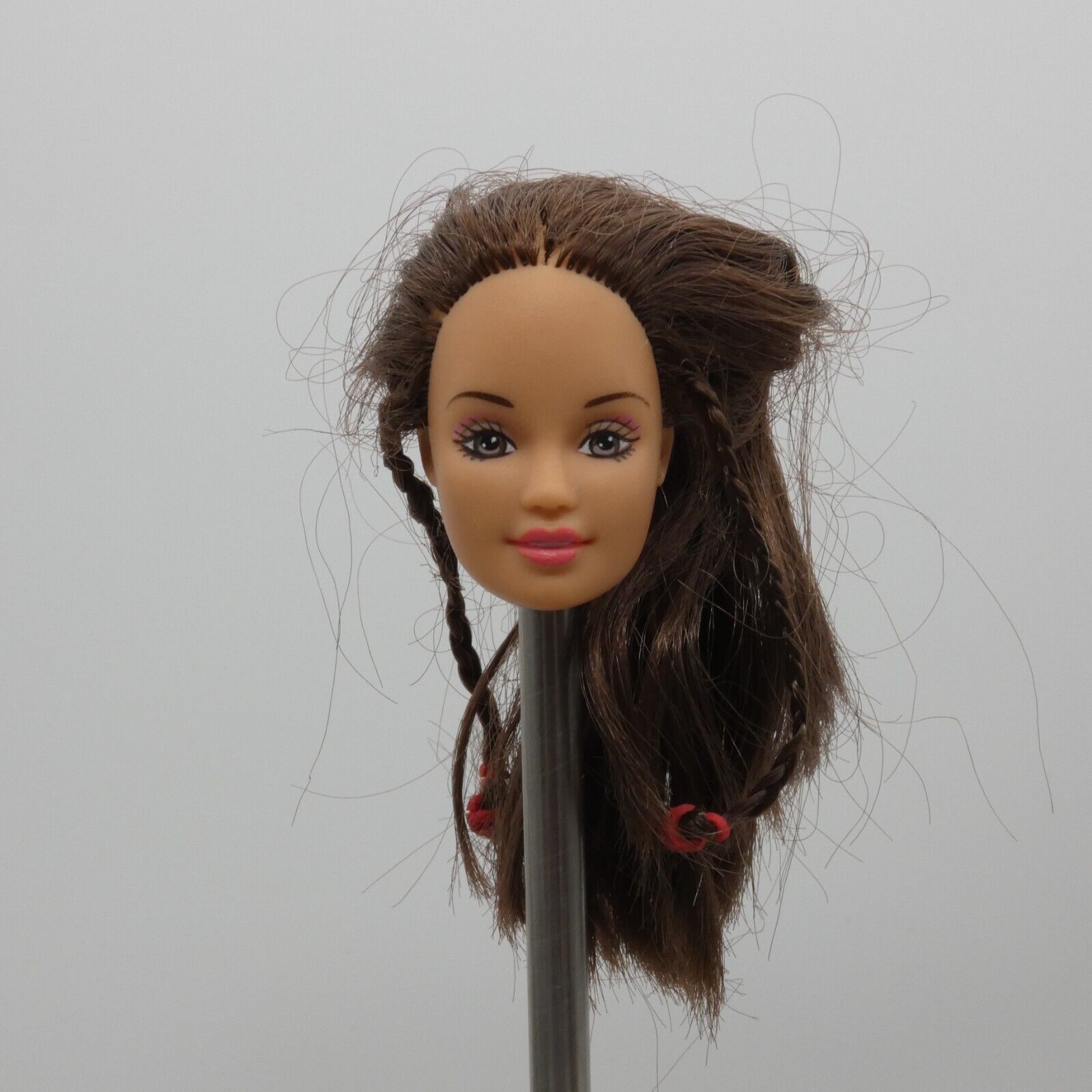 Barbie Palm Beach Teresa Doll Head Brown Eyes Hair Medium Light Skin 2002 53459