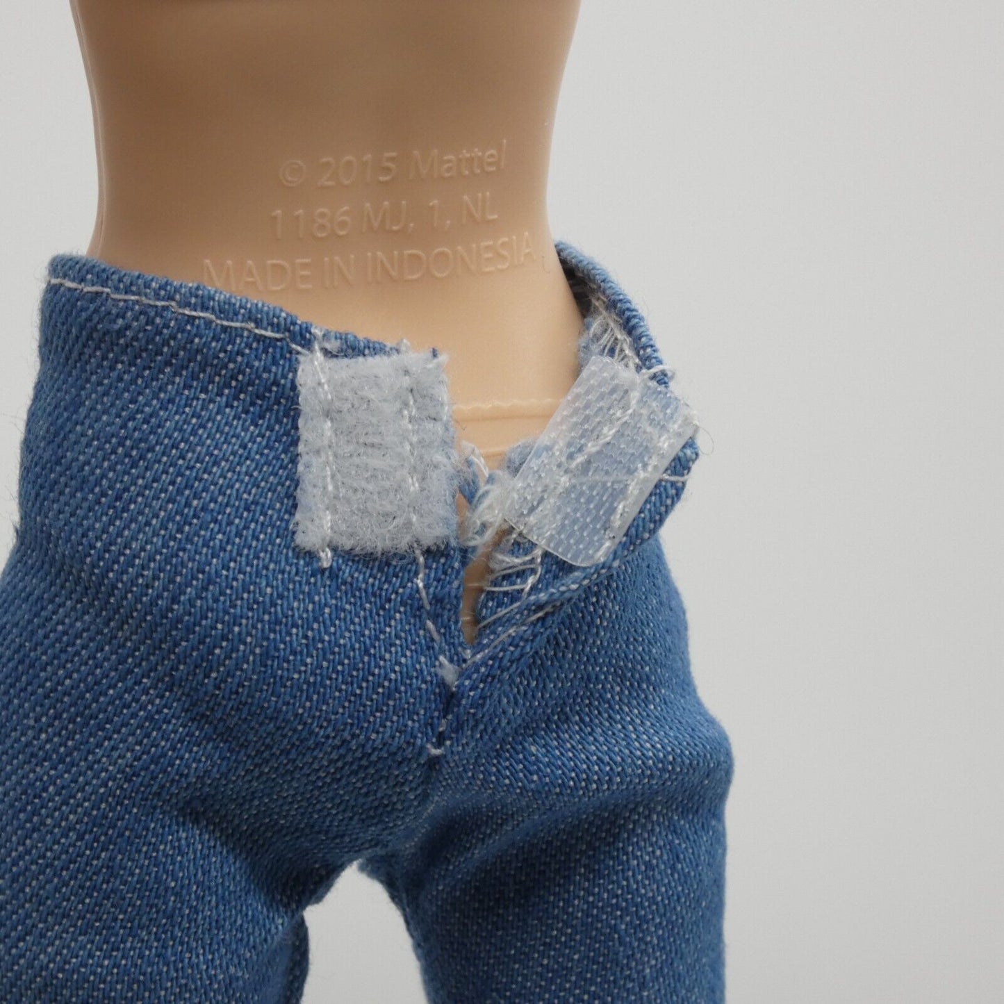 Barbie Doll Size Jeans Medium Wash Blue Pants Capri Distressed Fit Made To Move