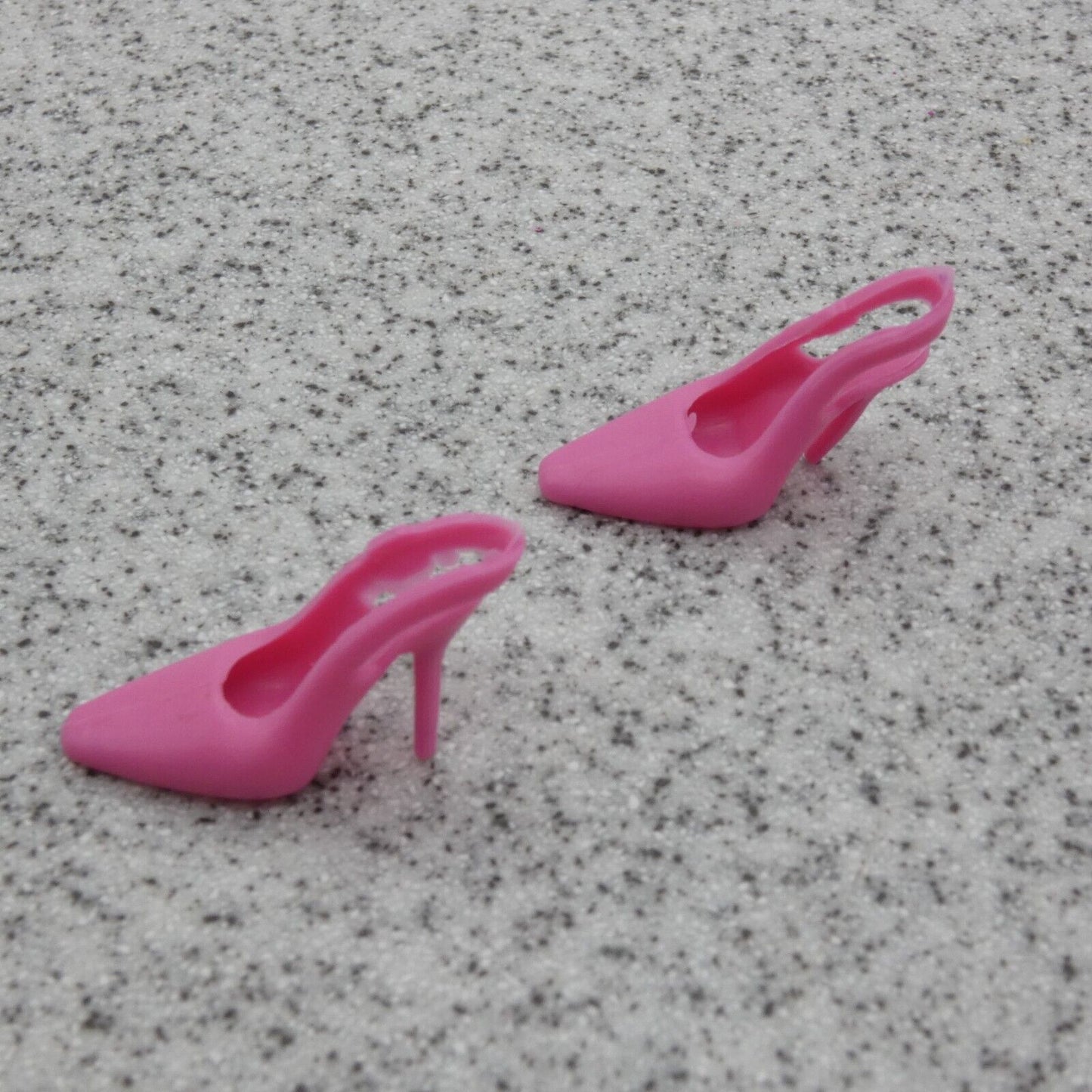 Barbie Doll Size Shoes High Heel Pink Closed Pointed Toe Ankle Strap B1 Clone