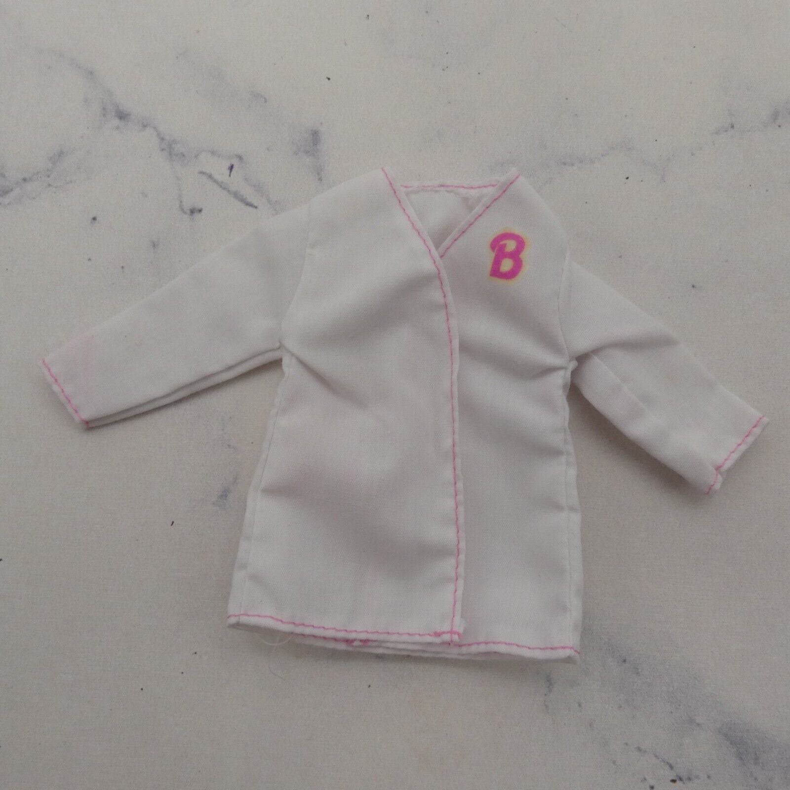 Barbie Doll Lab Coat Chef Jacket White Smock Martial Art Gi Long Sleeve