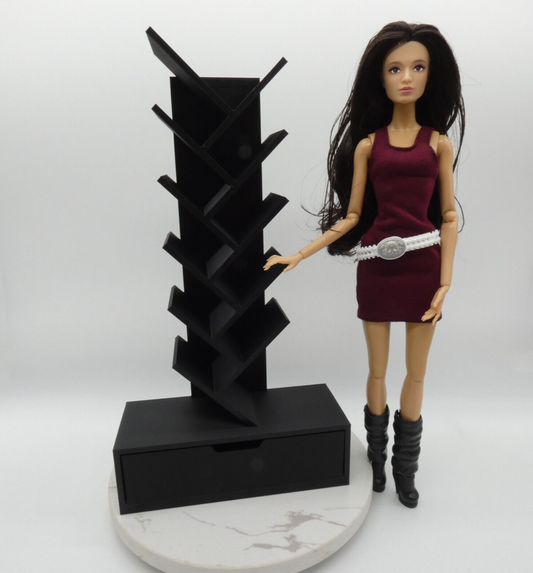 1/6 Scale Doll Furniture Tree Bookshelf Black 1:6 Barbie Integrity Toys Diorama