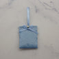 Barbie Doll Size Purse Baby Blue Satin Like Fabric Handbag Ribbon Strap