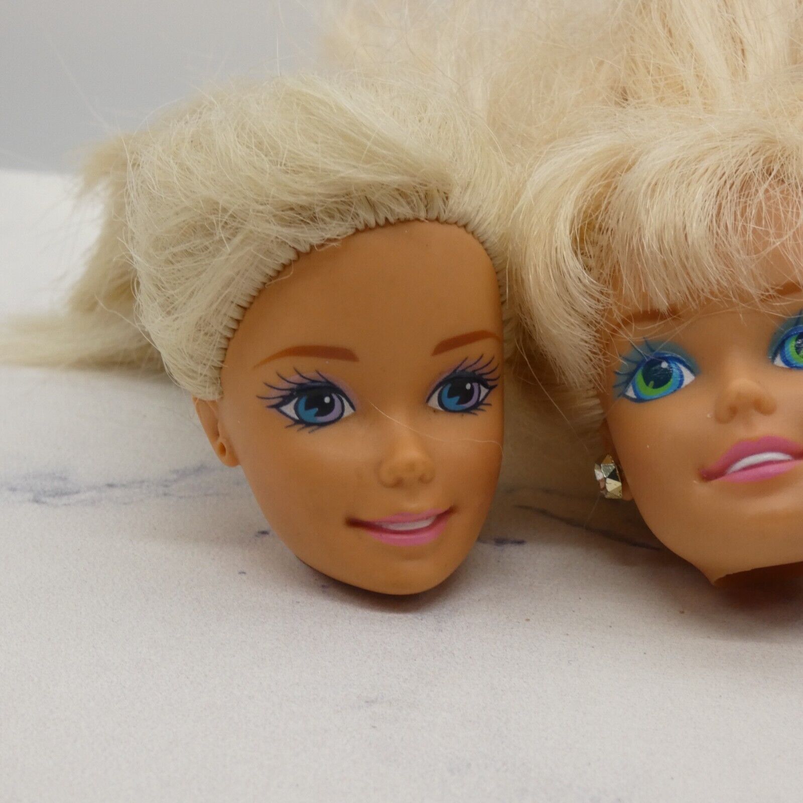 Barbie Doll Head Lot of 4 Heads SuperStar Blonde 80s 90s Mattel JY5