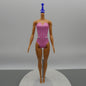 Barbie Color Reveal Doll Body Only Medium Light Skin Pink Striped Swimsuit 2022