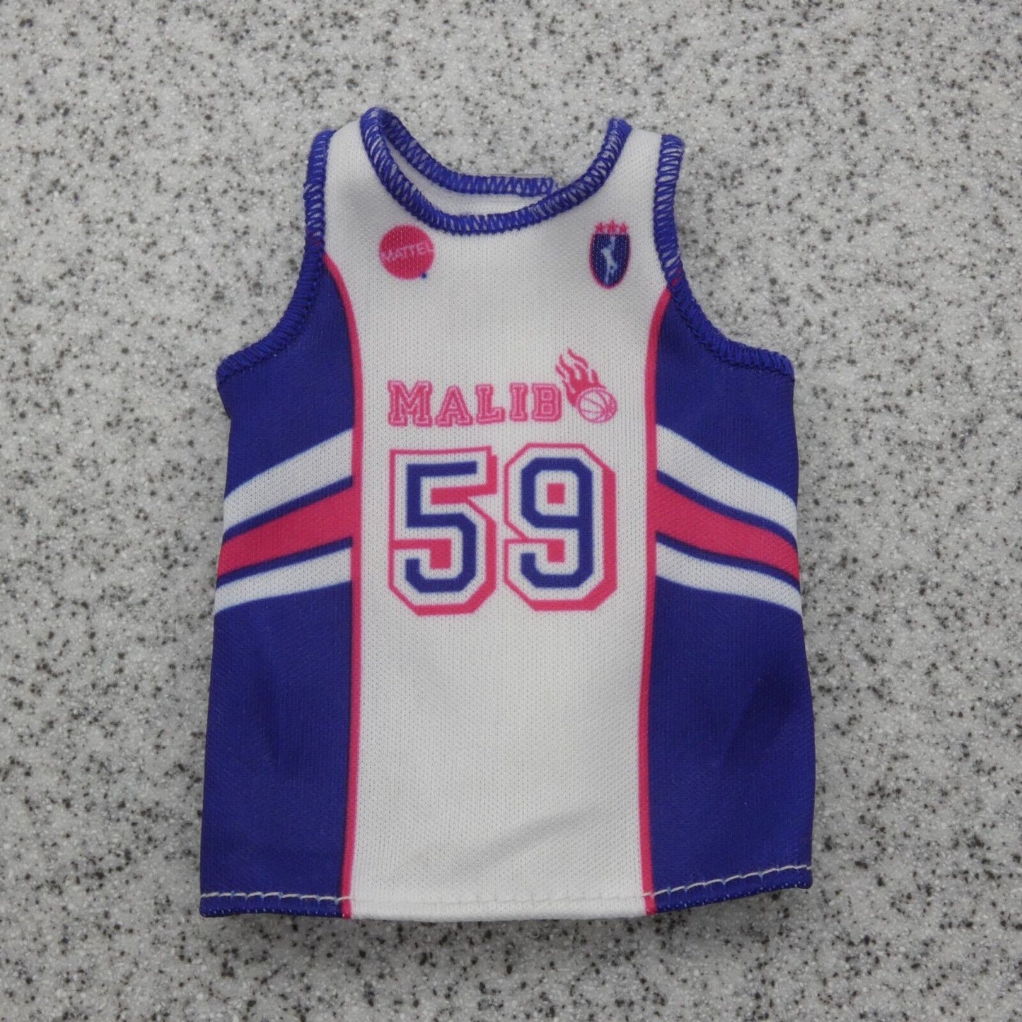 Barbie Doll Basketball Player Outfit Jersey Blue White Pink 2019 Mattel FXP06