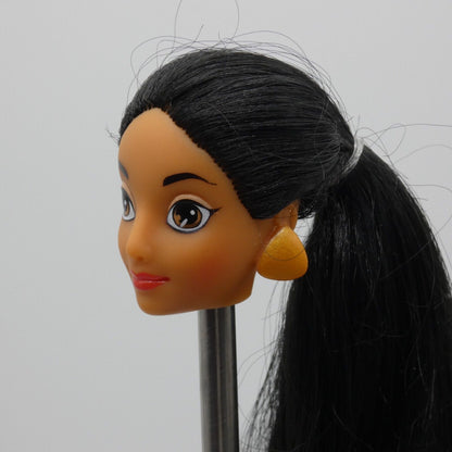 Disney Aladdin Jasmine Doll Head Only Mattel 1992 02557 Long Black Hair