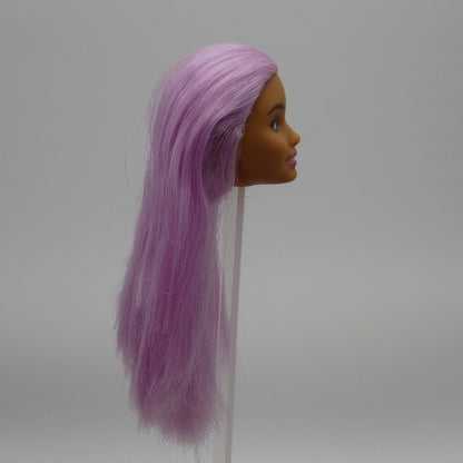 Barbie Careers Pop Star Doll Head Neysa Face Purple Hair Side Glance 2019 FXN98