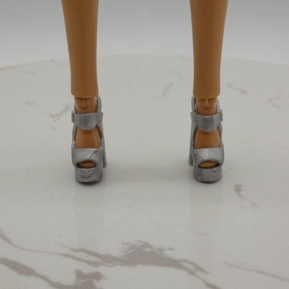 Barbie Doll Silver Platform Sandals Shoes Open Toe Looks 22 HRM14 MTM 2024