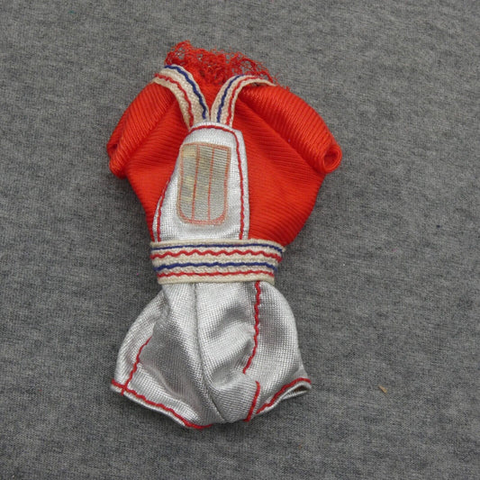 Barbie Teen Starr Doll Romper Silver Overalls Shorts Red Top 1979 Mattel 1280