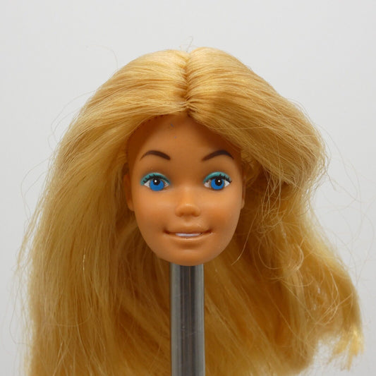 Barbie Malibu Doll Head Only SuperStar Tan Medium Light Skin Hong Kong D Mattel