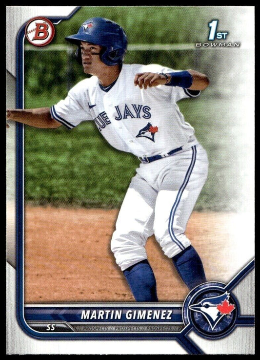 2022 Bowman 1st Edition Martin Gimenez #BP-97 Toronto Blue Jays Baseball