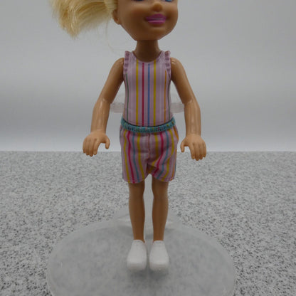 Barbie Chelsea Doll Blonde Light Skin Tone Striped Shorts Shoes DWJ33 Mattel