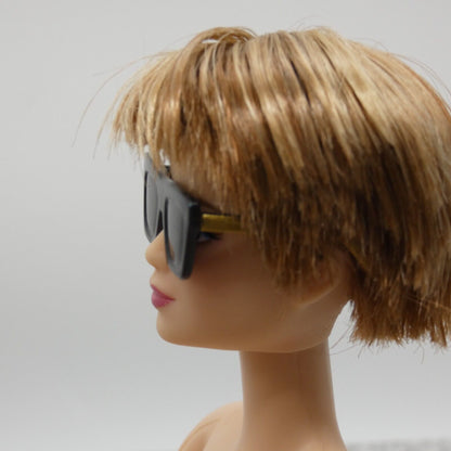 Barbie @BarbieStyle Urban Chic Doll Sunglasses Square Black Gold 2023 HJW95