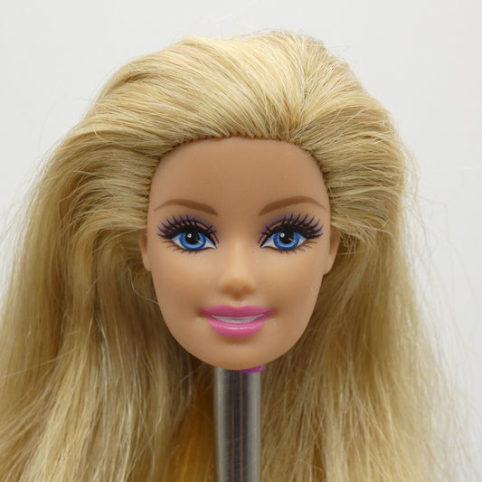 Barbie Doll Head Generation Girl CEO Face Soft Blonde Hair Mattel Pink Lipstick