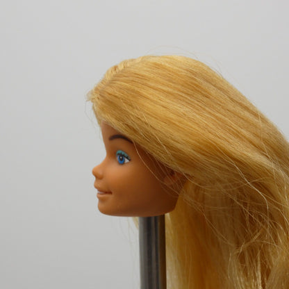 Barbie Malibu Doll Head Only SuperStar Tan Medium Light Skin Hong Kong D Mattel