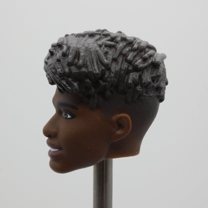 Barbie Fashionistas Ken Doll Head Spiky Quiff AA Dark Skin Tone 2022 HBV03