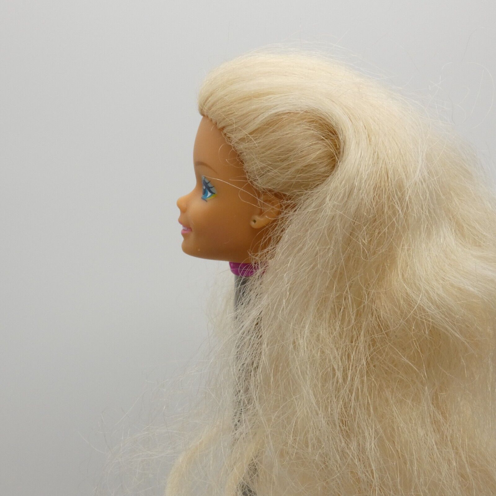 Barbie Western Fun Doll Head Only Long Blonde Wavy Hair 1989 Mattel 9932