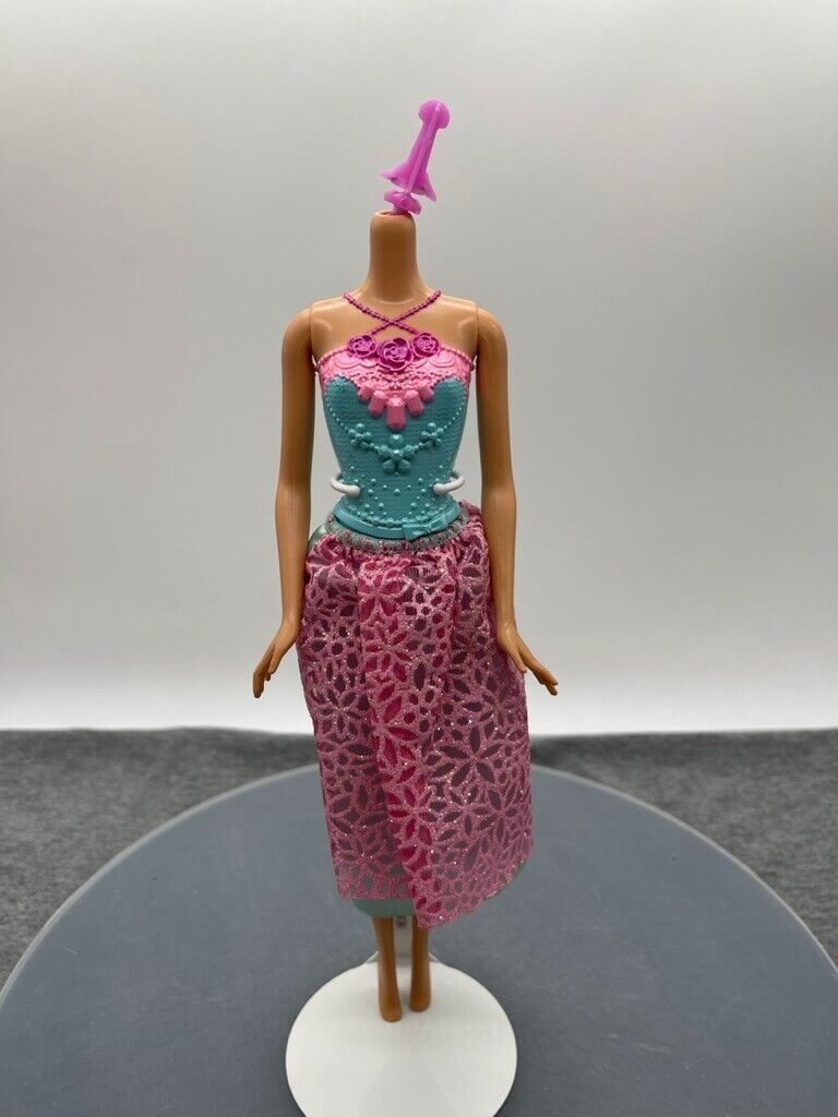 Barbie Endless Hair Kingdom Doll Body Skirt Heel Feet DKB60 Mattel Neck Knob