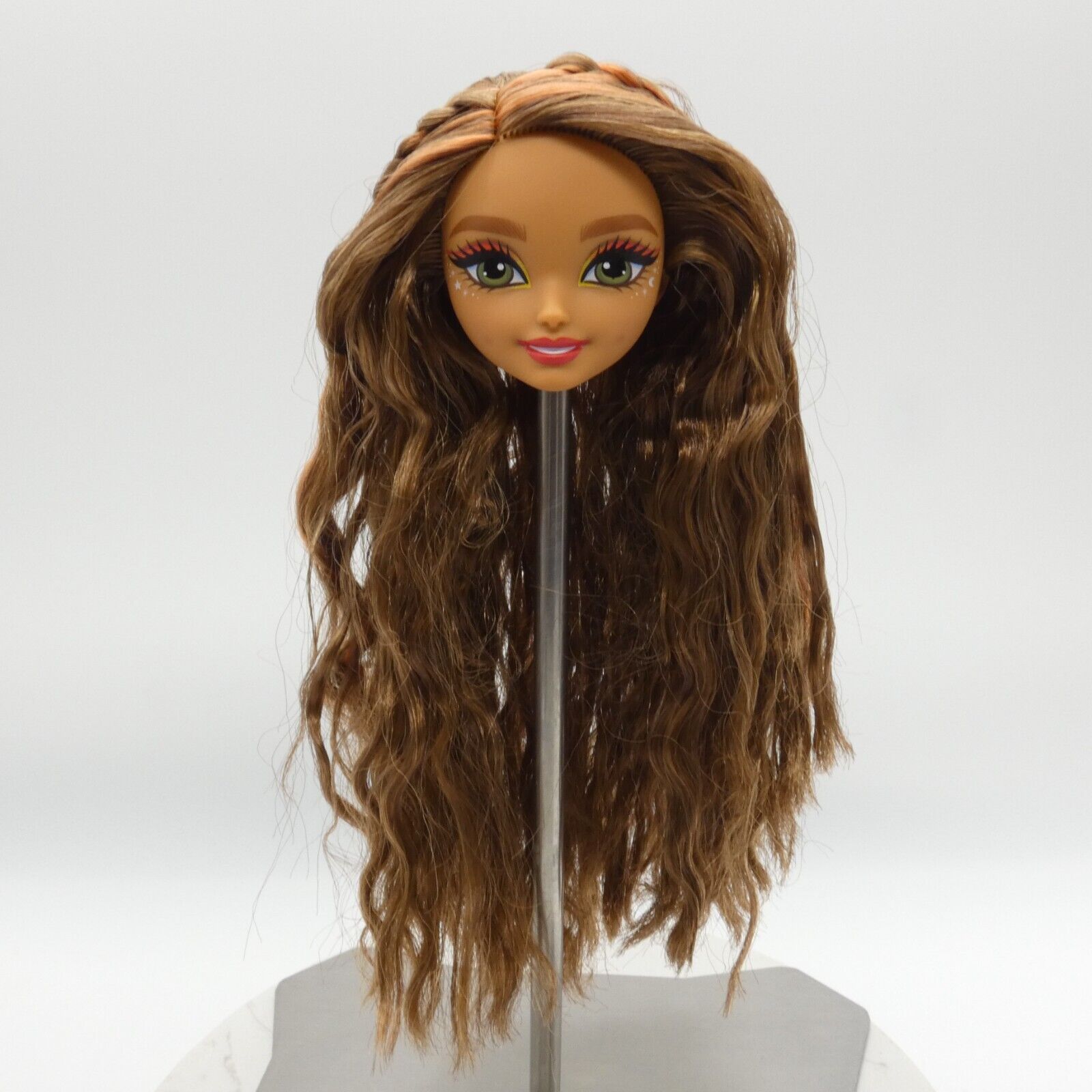 Barbie Dream Besties Teresa Doll Head Medium Light Wavy Brown Hair 2024 HYC23