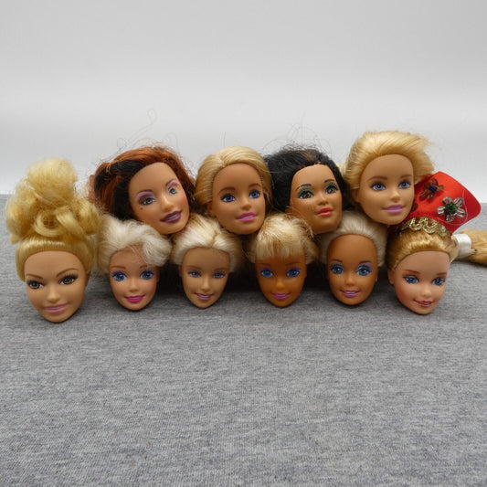 Barbie Doll Head Lot 10 Heads SuperStar Generation Girl Tori Kira Raquelle