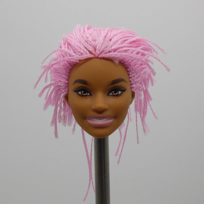 Barbie Extra 10 Doll Head Alec Face AA Medium Light Skin Pink Braids GXF09 2021