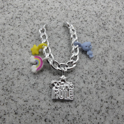 Barbie Doll Necklace Silver Jewelry Charm Girls Rule 2020 Mattel Extra 6 GXF08