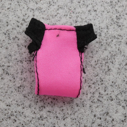 Barbie Doll Size Swimsuit Bathing Suit Pink Bikini Bottom Only Black Thread