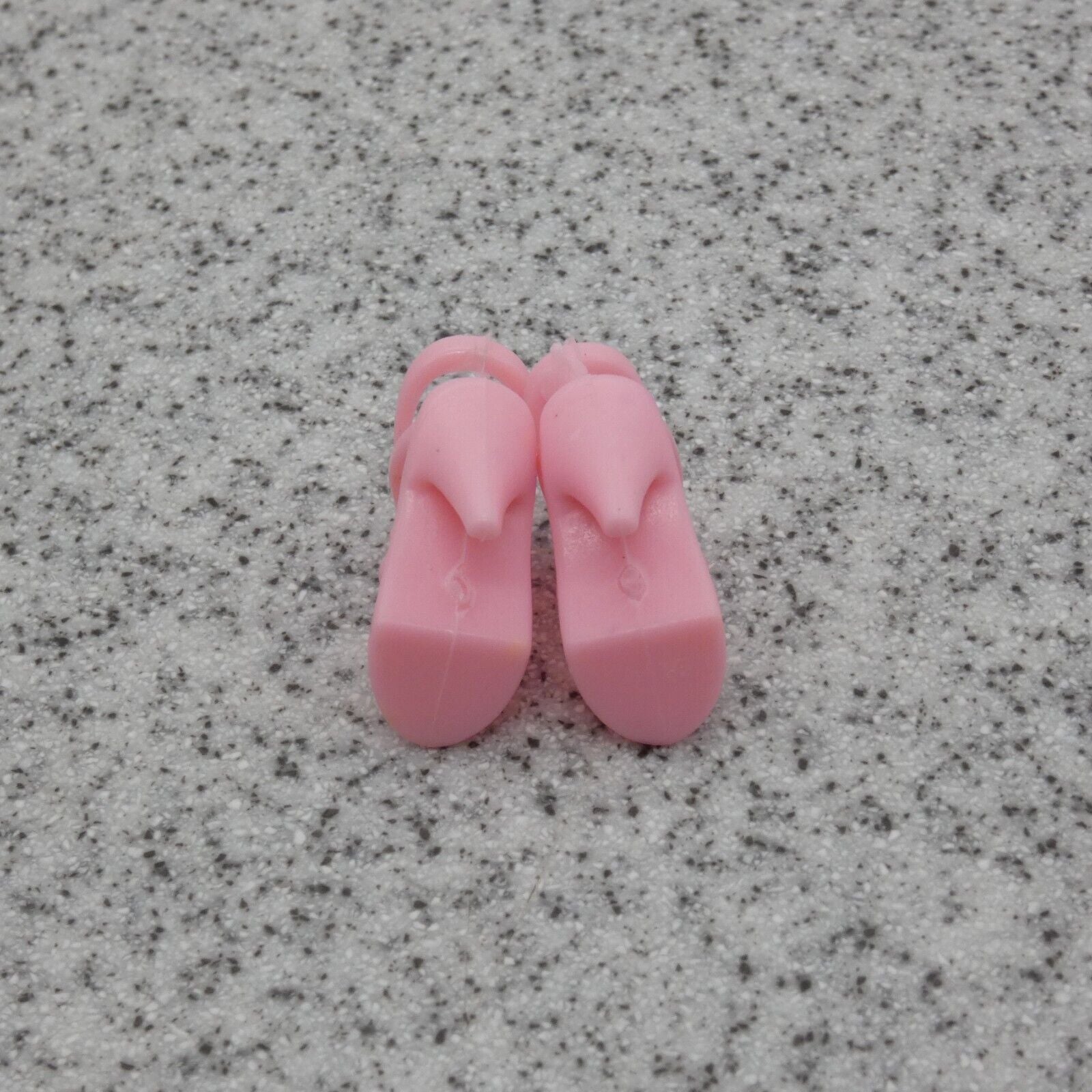 Barbie Doll Size Shoes High Heel Pink Open Toe Sandals Ankle Strap B1 Clone