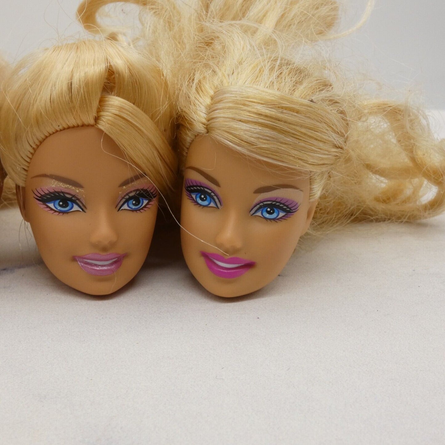 Barbie Doll Head Lot of 5 Heads CEO Generation Girl Face Blonde Blue Eyes JY16