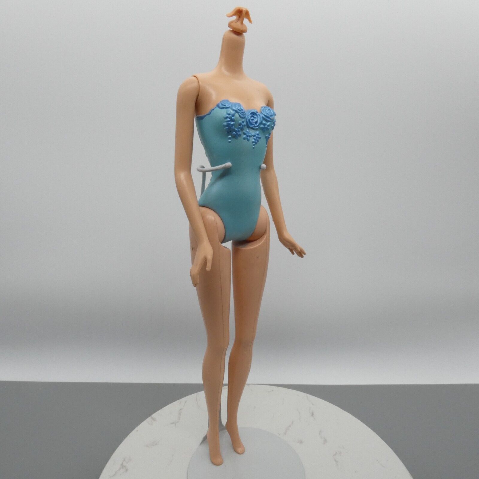 Barbie Doll Fashion Fever Body Turquoise Molded Bodysuit Straight Arms 2005