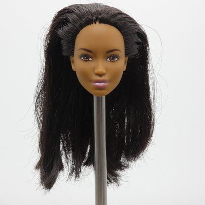 Barbie African American Kim Face Doll Head Medium Skin Grayola Color 2018 FPH91