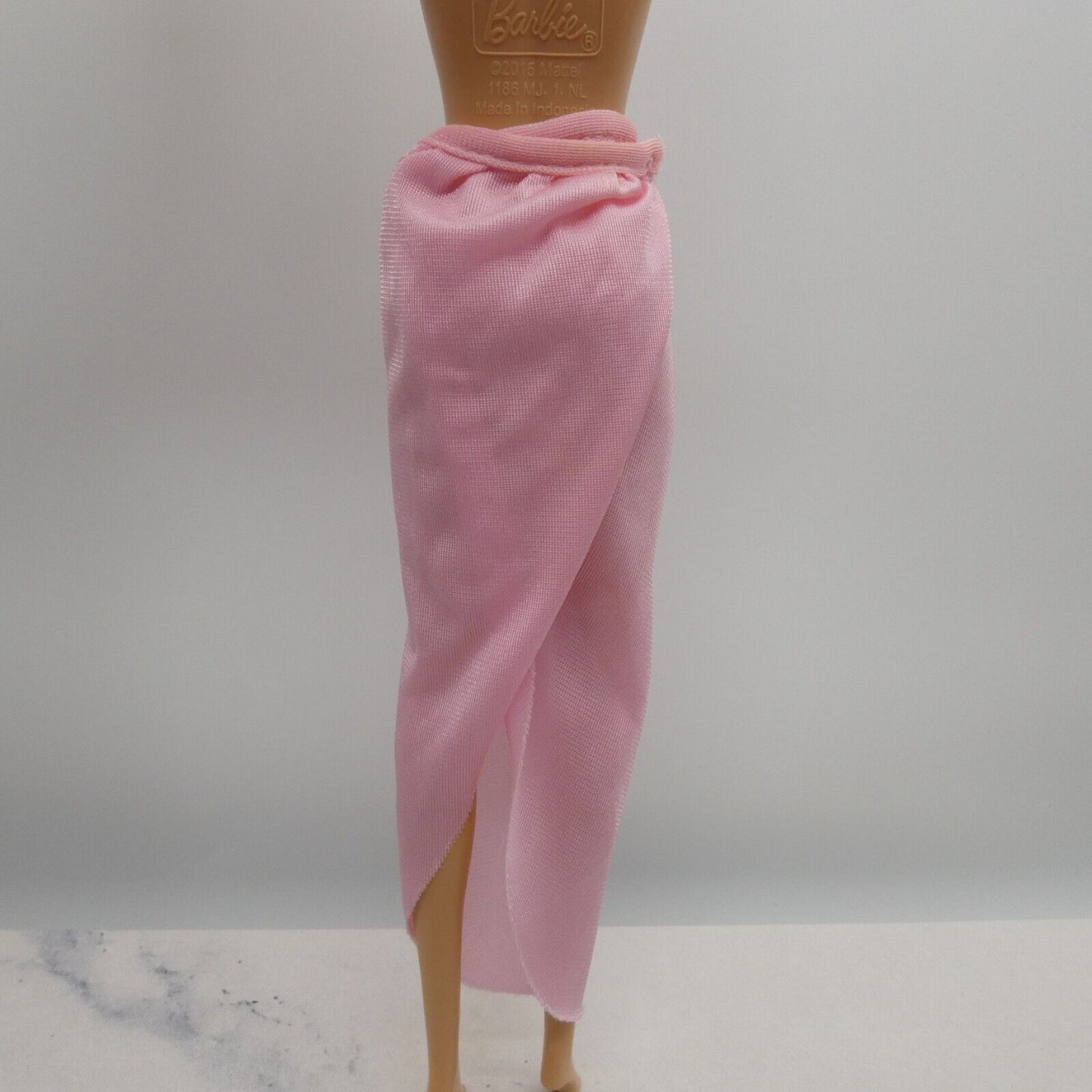 Barbie Doll Skirt Pink Maxi Full Length Satin Like Double Snap Wrapping Waist