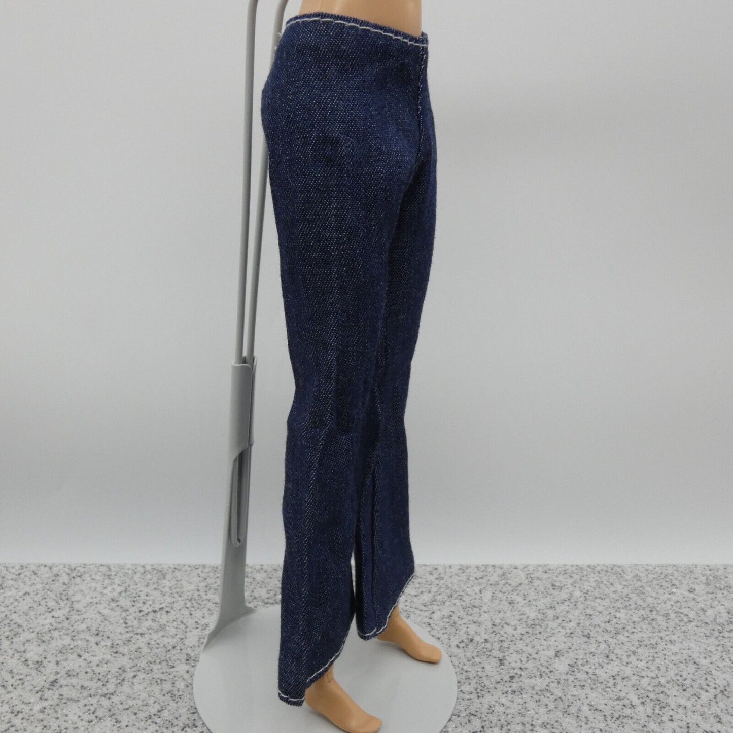 Barbie Doll Size Pants Blue Jean Denim Like Flared Wide Leg Boot Cut Clone