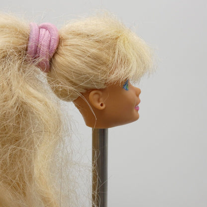 Barbie All American Doll Head Only Blonde Hair Bangs Blue Green Eyes 1991 3712