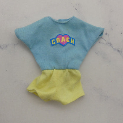 The Heart Family Schooltime Fun Dad Doll Romper Outfit Coach Shirt Yellow Shorts