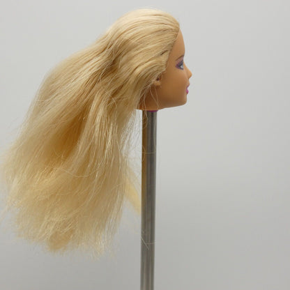 Barbie Fashion Fever Doll Head Medium Light Skin Blonde Hair 2008 Mattel