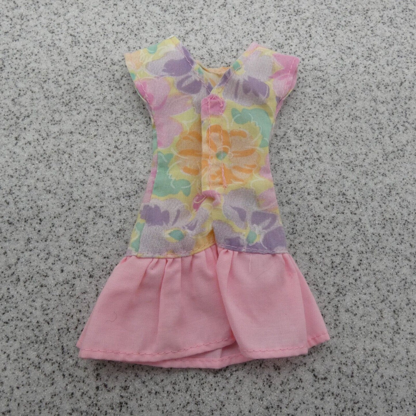 Barbie Doll Dress Pink Multicolor Spring Easter Floral Genuine 90s Mattel