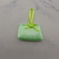 Barbie Doll Size Purse Green Handbag Tote Ribbon Strap Satin Like