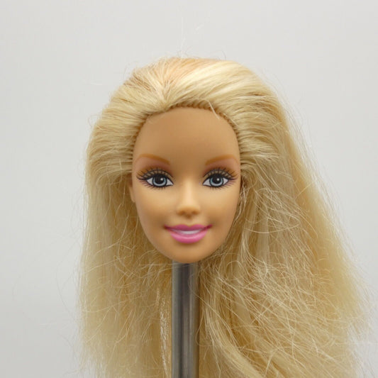 Barbie Generation Girl Doll Head CEO Face Blonde Hair With Amber Highlights