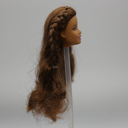 Barbie Birthday Wishes Doll Head Aphrodite Face Brown Hair 2015 Mattel CJY58