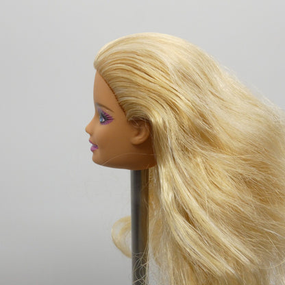 Barbie Fashion Fever Doll Head Only Generation Girl CEO Face Blonde Wavy Hair B2