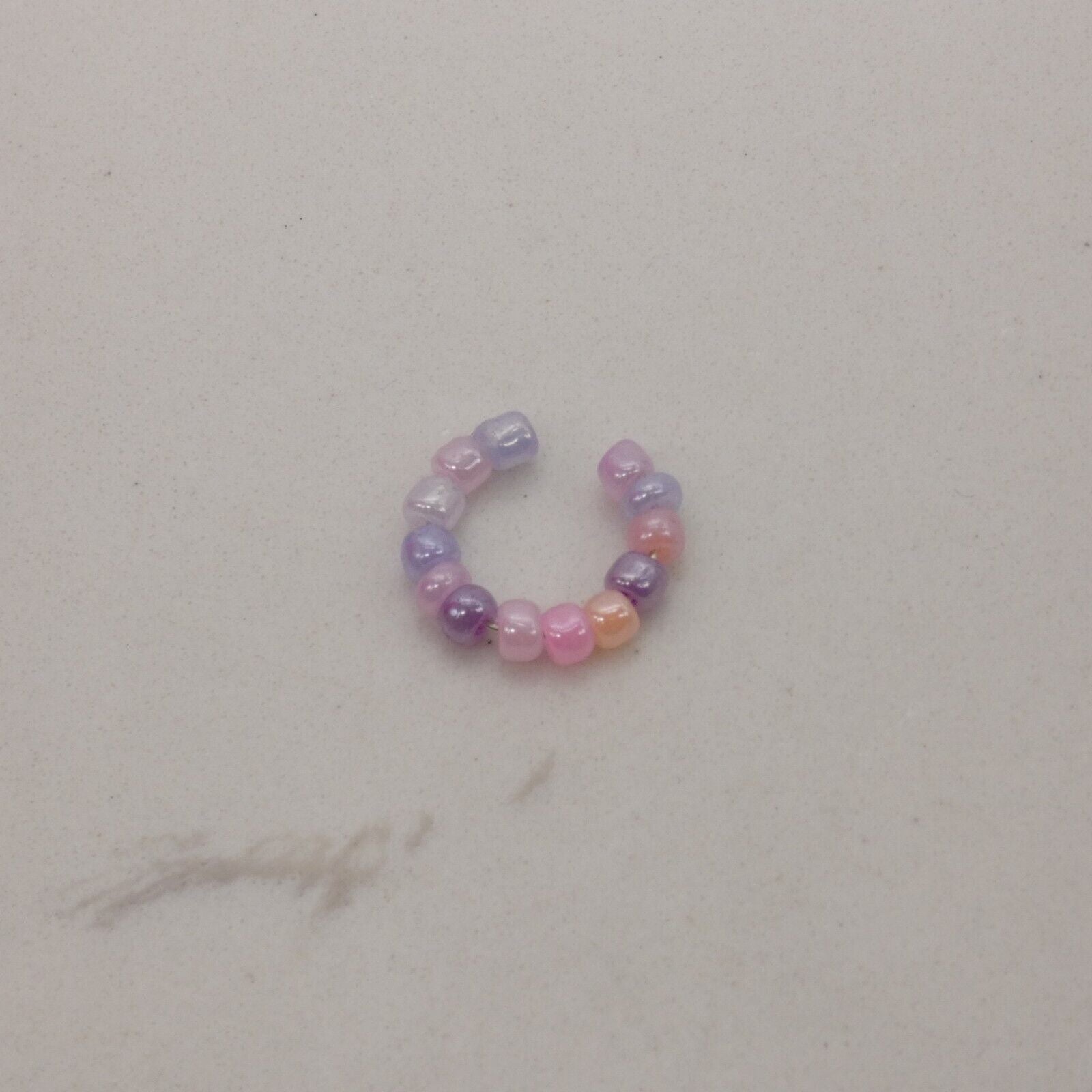 Pink Bangle Bracelet for Barbie Integrity Toys Doll Size Beaded Purple White