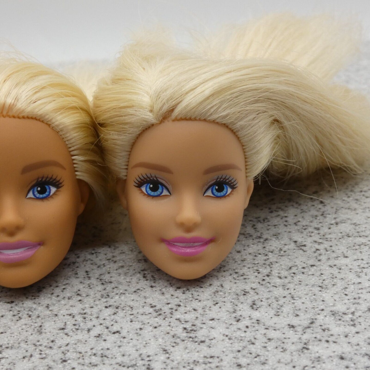 Barbie Doll Head Lot of 3 Millie Face Blonde Blue Eyes Medium Light Skin J291