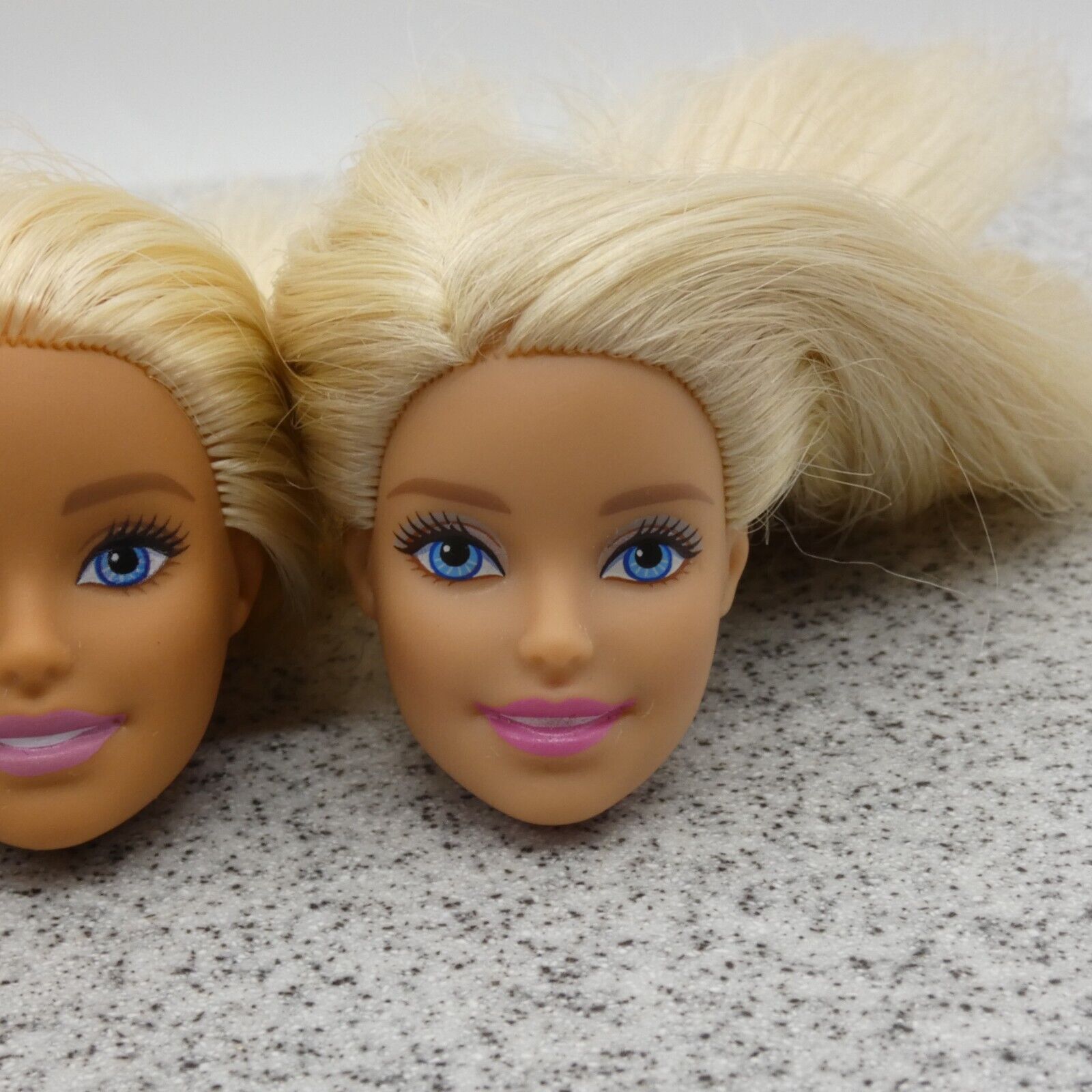 Barbie Doll Head Lot of 3 Millie Face Blonde Blue Eyes Medium Light Skin J291