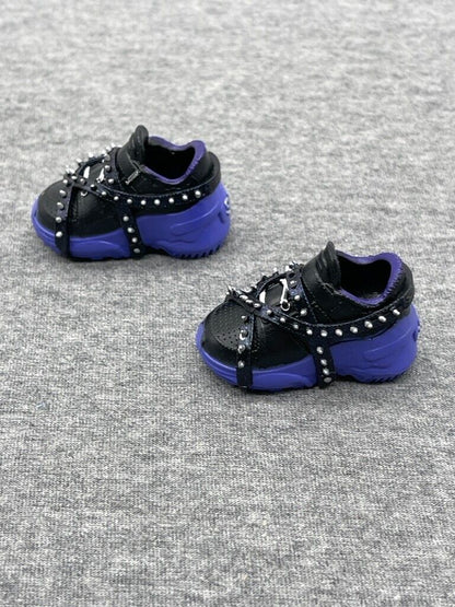 Shadow High Sock Shoes Sneakers Accessories Studio Black Spikes Purple Soles